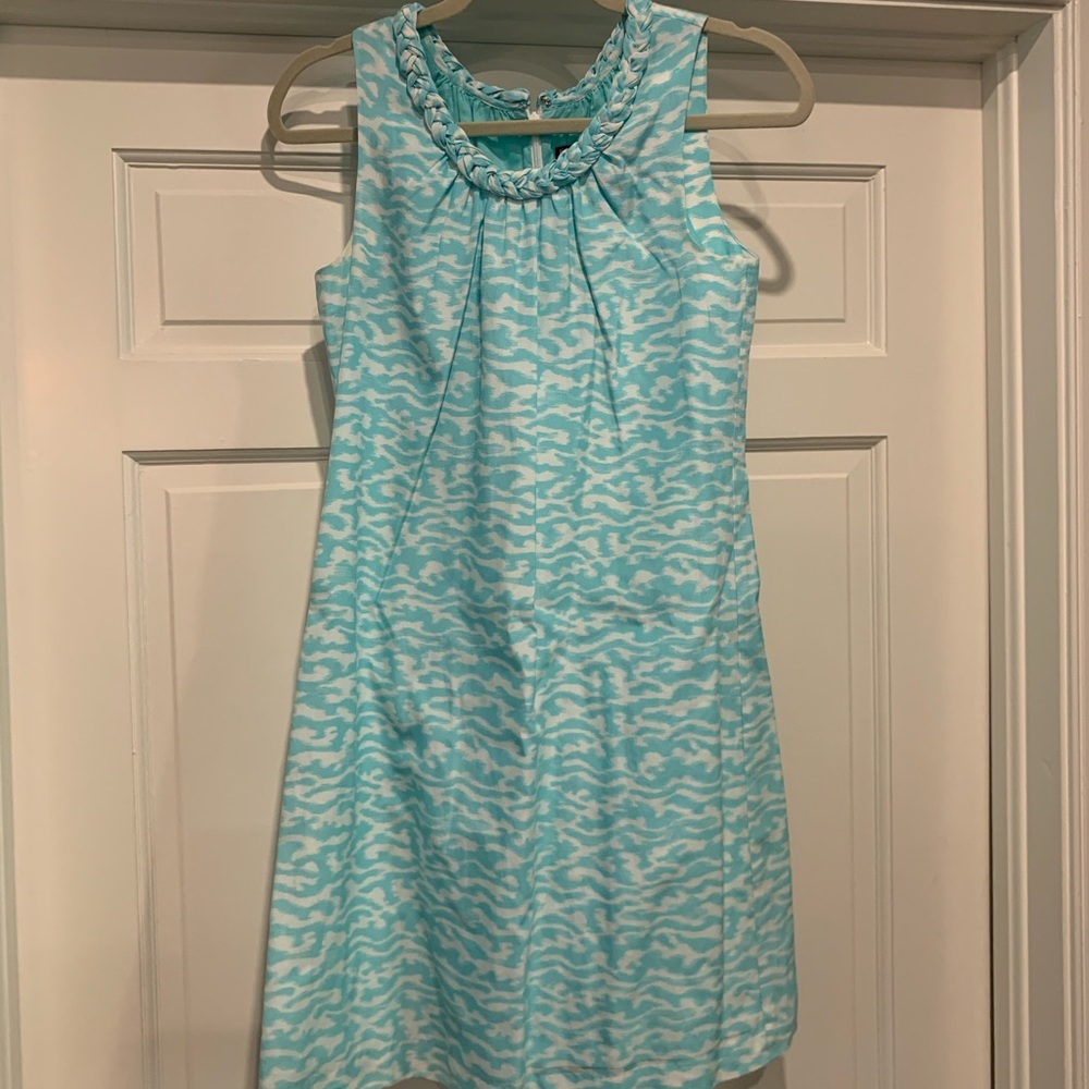 Vineyard Vines Blue and White Shift Dress Size 2